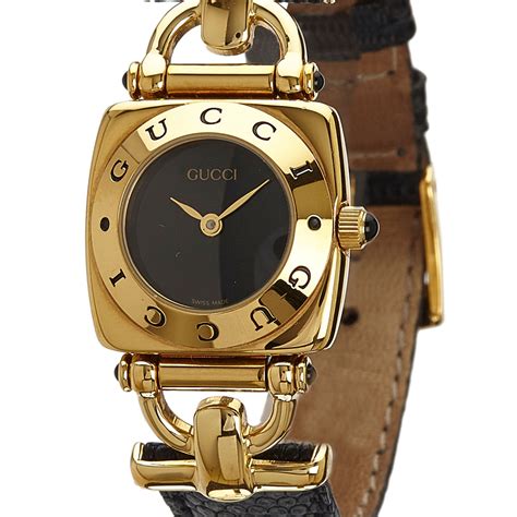 gucci horsebit watch vintage|Vintage Gucci 1600 Gold Horsebit Watch — Desquechamp.